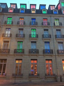 Colourful Hotel in Dijon (not ours) Such a fun picture I think.