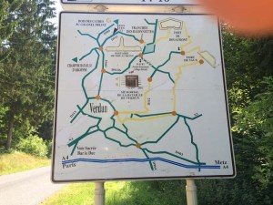 Map showing the Battlefields of Verdun and other sites 